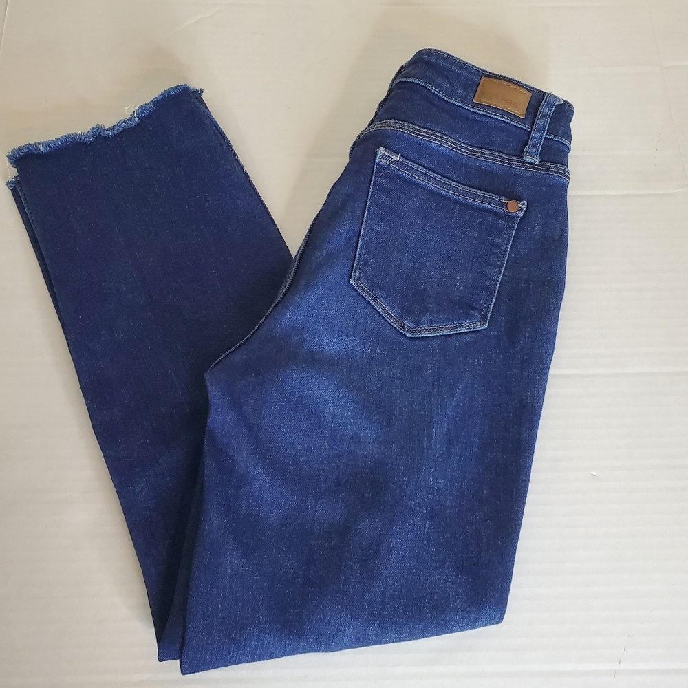 Judy Blue Joan‎ High Rise Cropped Straight W/ Ankle Slit Size 1/25
